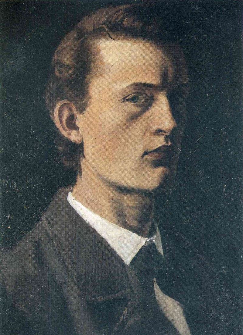 Эдвард Мунк. "Автопортрет" 1882. Музей Мунка, Осло.