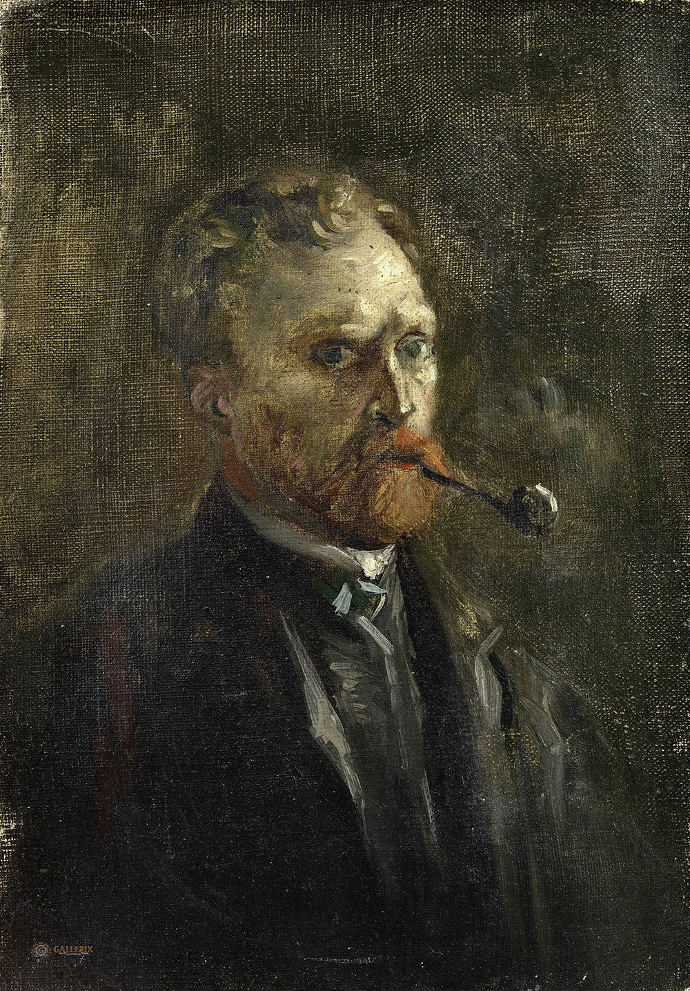 Винсент Ван Гог. "Автопортрет с трубкой". 1886. Музей Ван Гога, Амстердам.