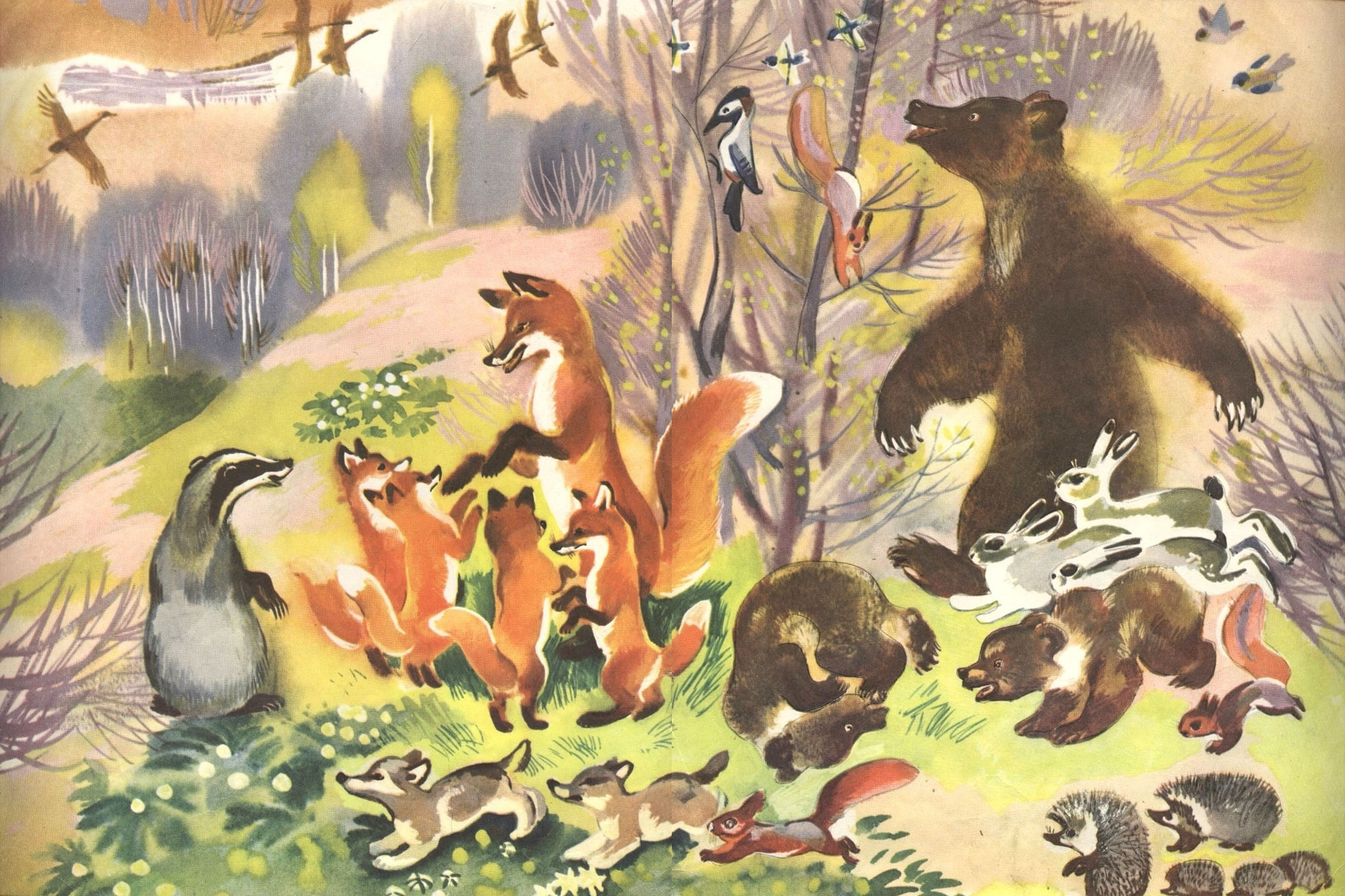 Занятие дикие животные весной. Сладков осень на пороге. Лесные звери и птицы. Животные в лесу для детей.