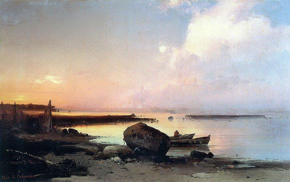 Алексей Саврасов. Морской берег в окрестностях Ораниенбаума. 1854.