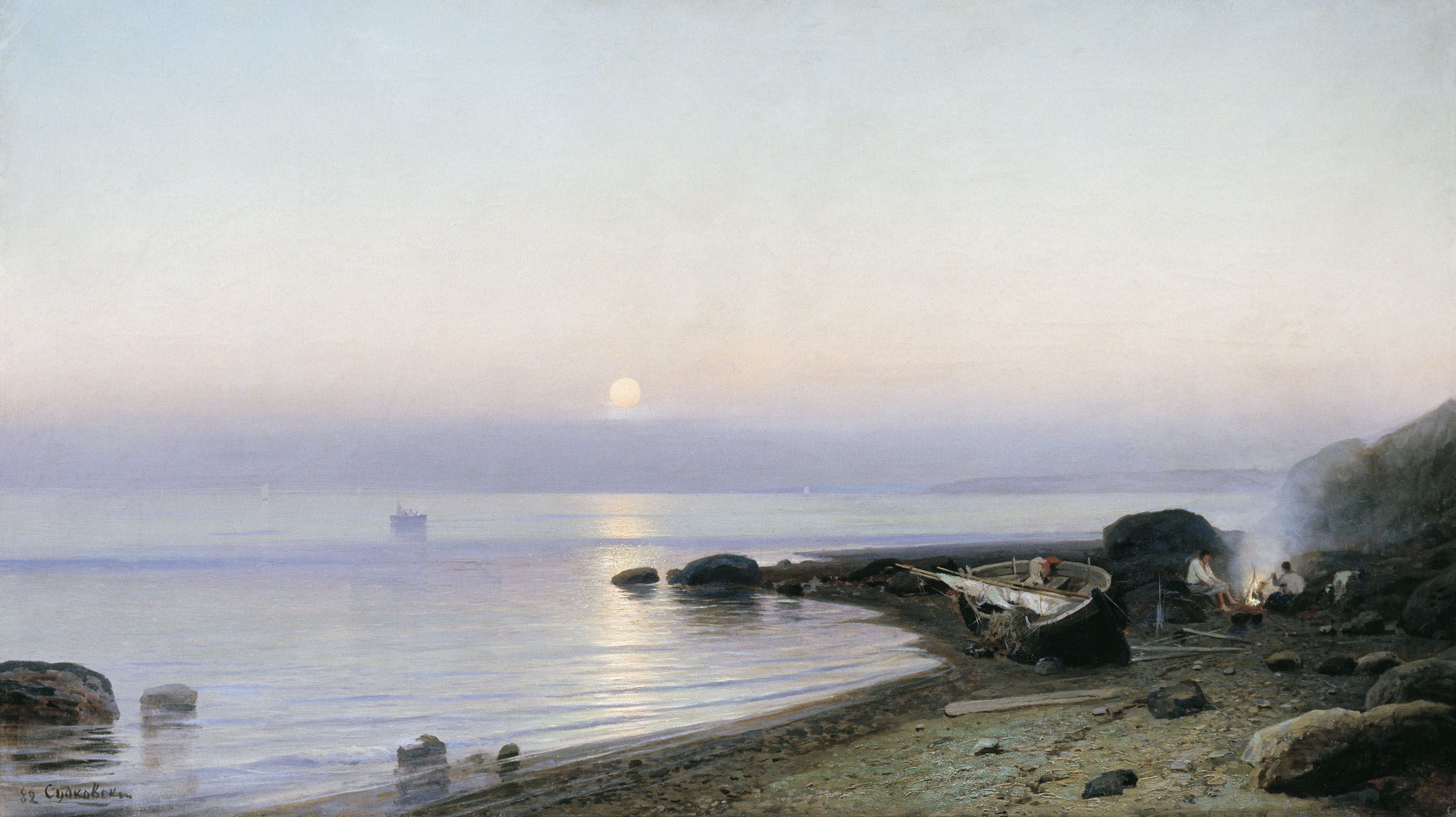 Руфин Судковский. На берегу моря. 1882.