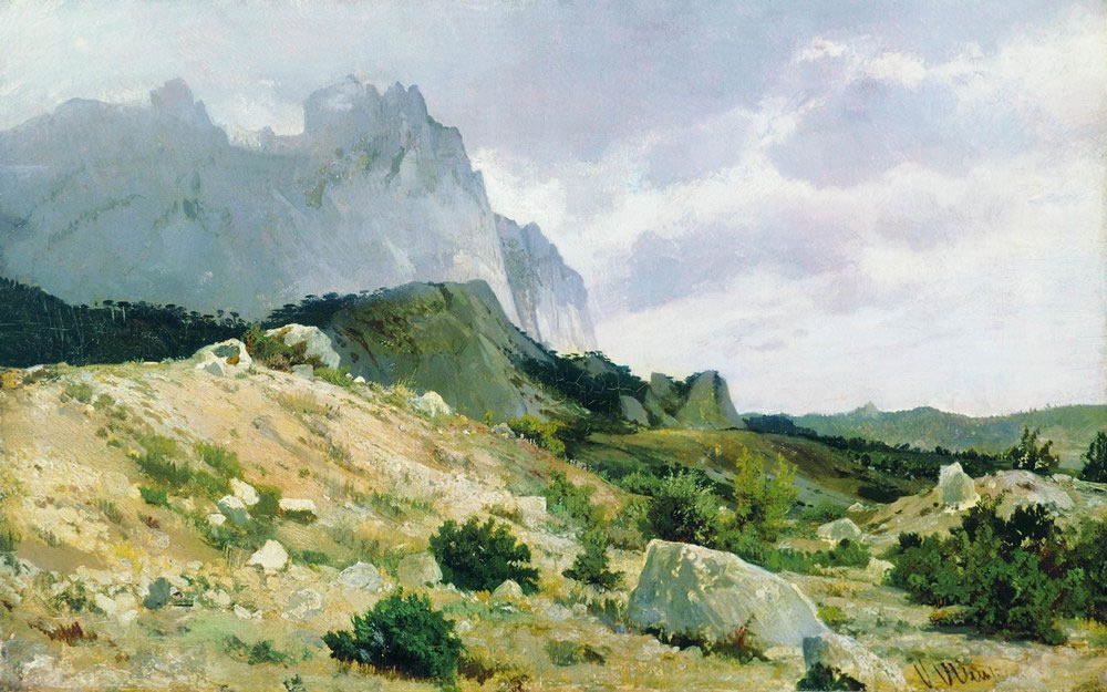И. Шишкин. Скалистый берег. 1879.