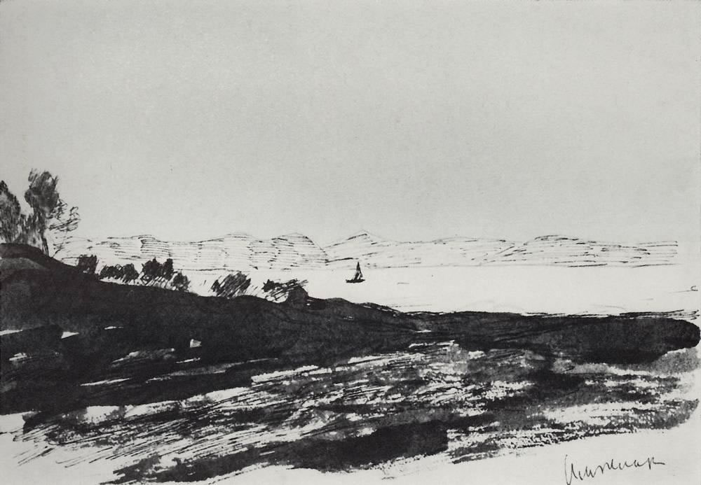 И. Левитан. Берег лагуны. 1896.