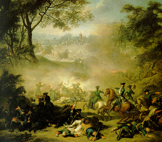 Ж. Натье. Битва при Лесной. 1717.
