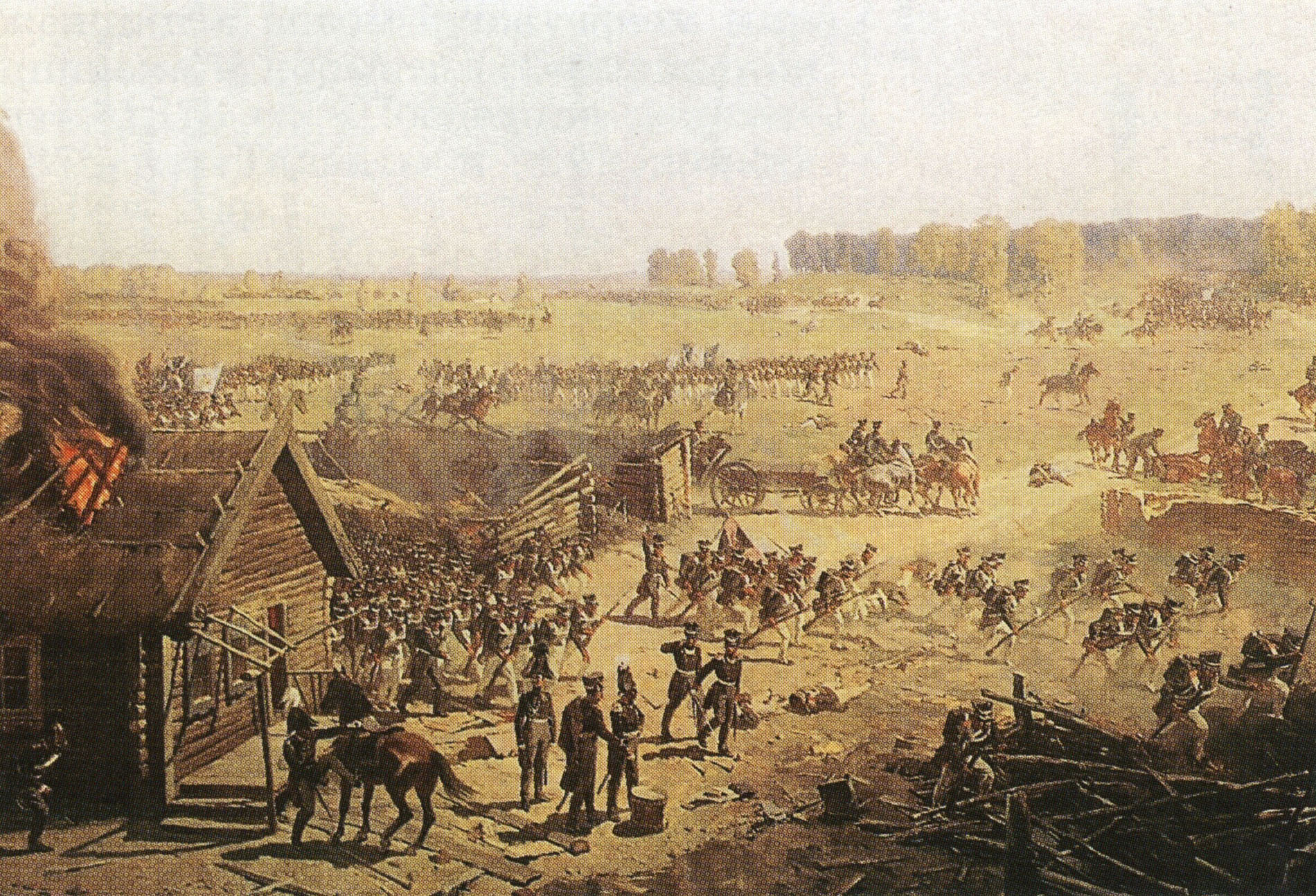 Франц Рубо. Фрагмент панорамы "Бородинская битва". 1912.
