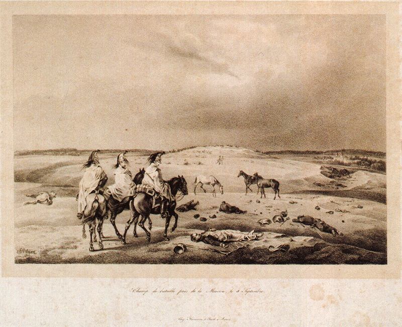 А. Адам. Поле битвы в окрестносятх Москвы 8 сентября. 1827-1833.