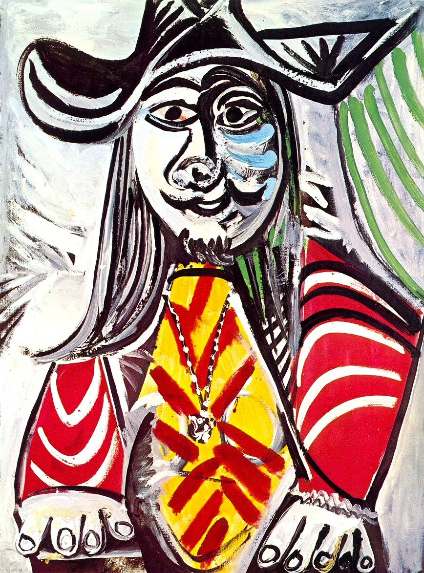 Пабло Пикассо. "Бюст мужчины с медальоном". 1969.