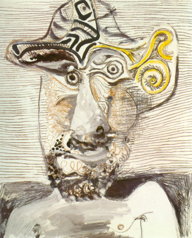 Пабло Пикассо. "Бюст мужчины в шляпе". 1972.