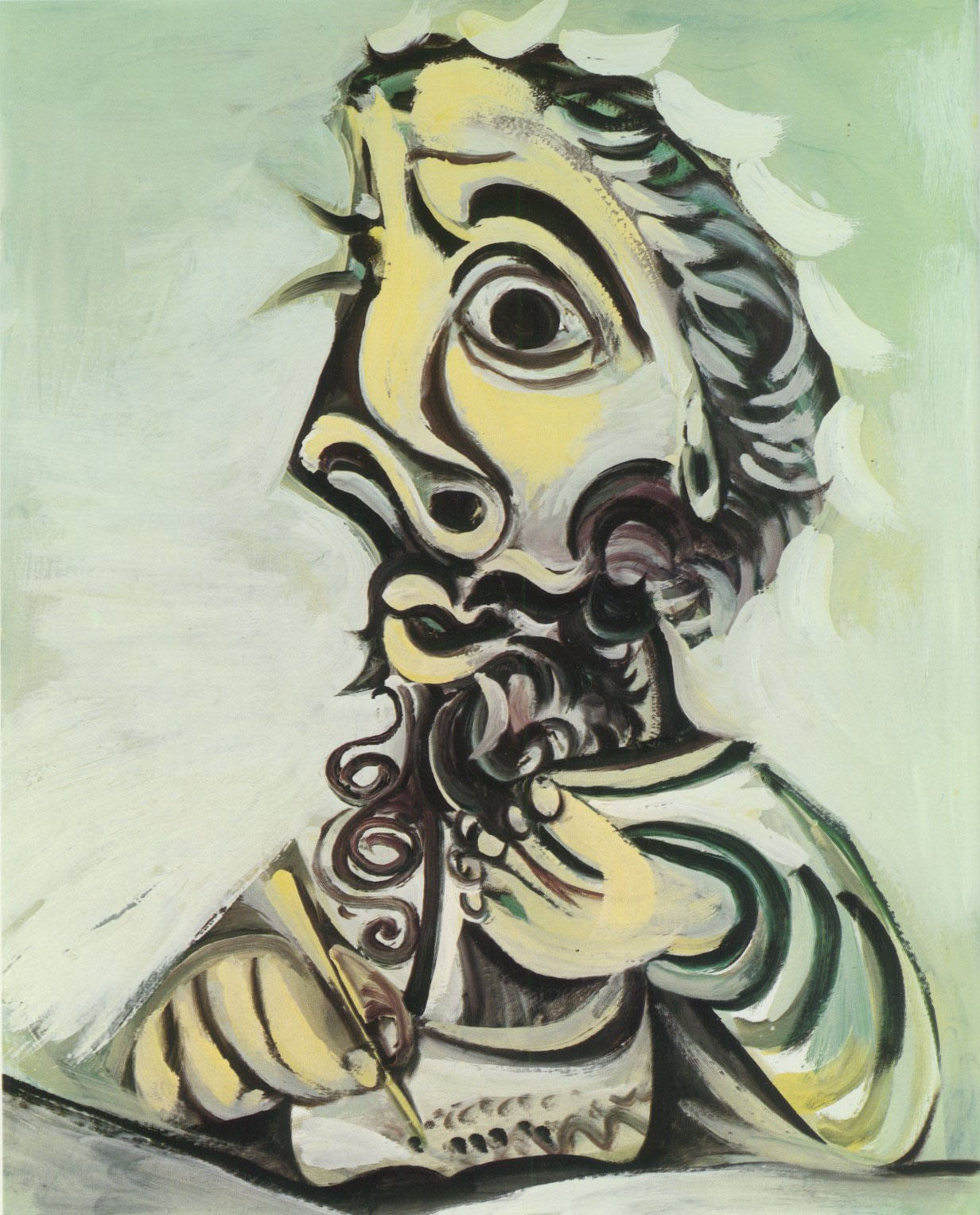 Пабло Пикассо. "Бюст пишущего мужчины". 1971. Музей Пикассо, Париж.