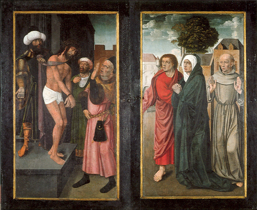 Мастер святого рода. Триптих с Богоматерью в славе, пророками и сивиллами (закрыт). "Се человек". Около 1500-1525.