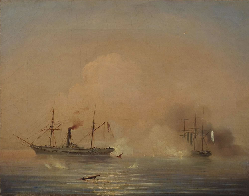 И. Айвазовский. Морской бой. 1855.