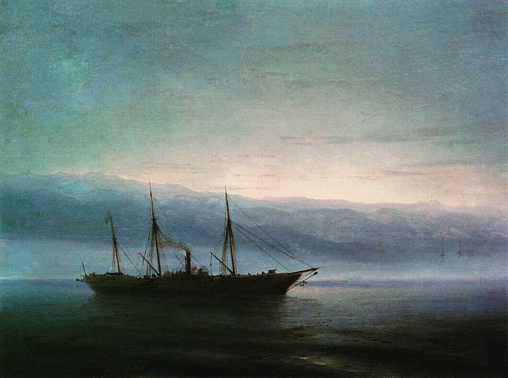 И. Айвазовский. Перед боем. Корабль "Константин". 1872.