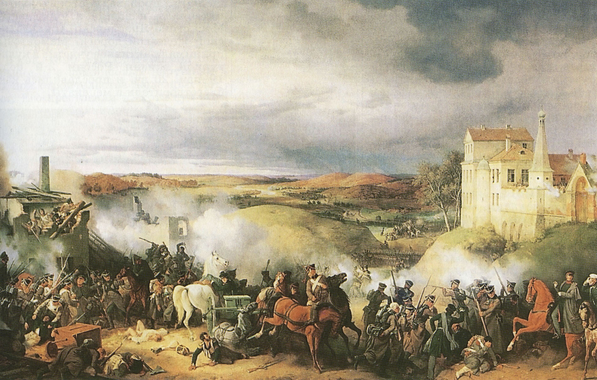 П. Гесс. Бой под Малоярославцем. 1840-е.
