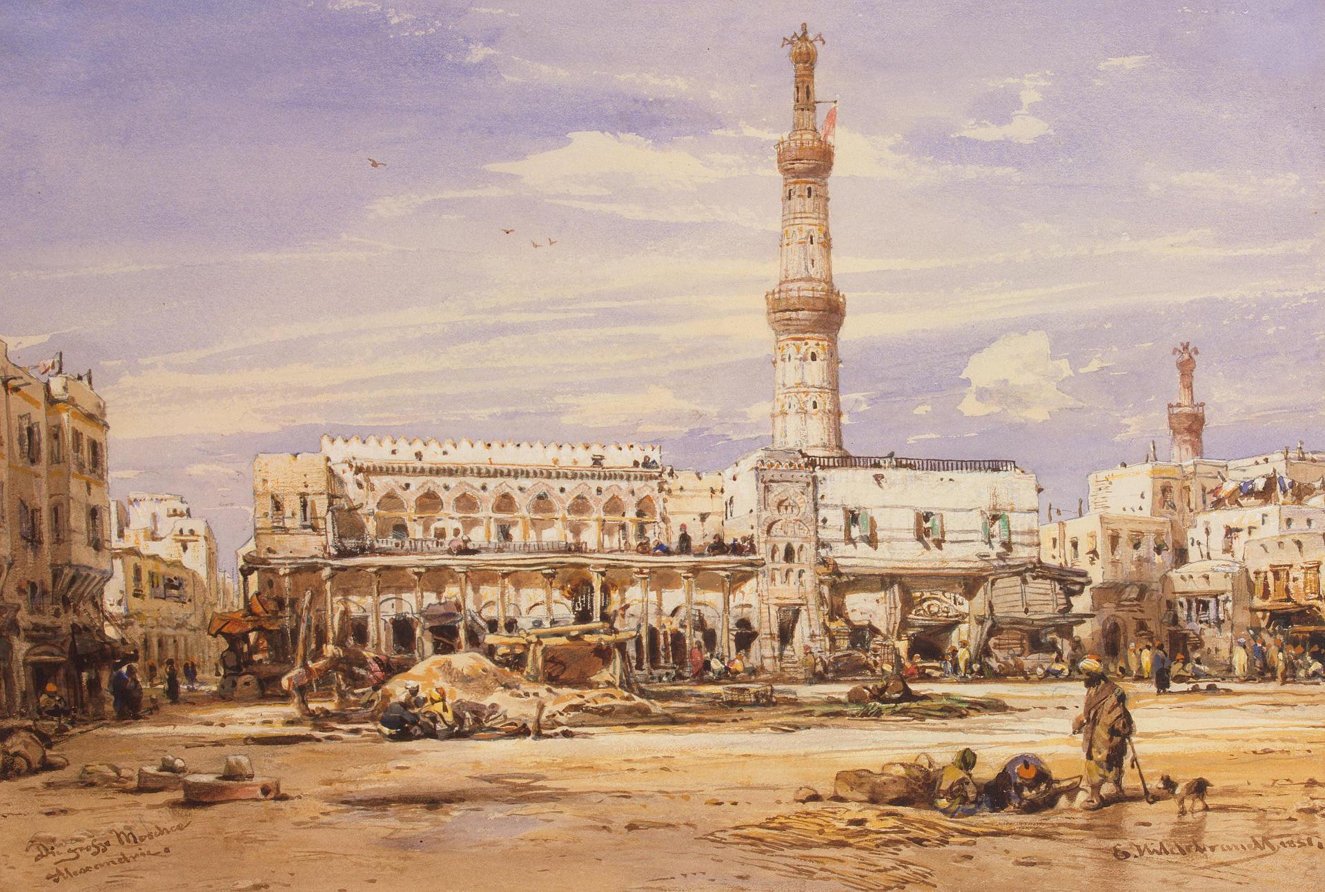 Эдуард Хильдебрандт. "Большая мечеть в Александрии". 1851.