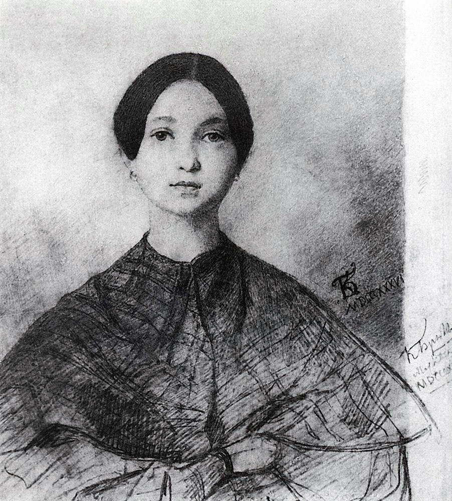 К. Брюллов. Портрет Ю. П. Соколовой, сестры художника. 1836.