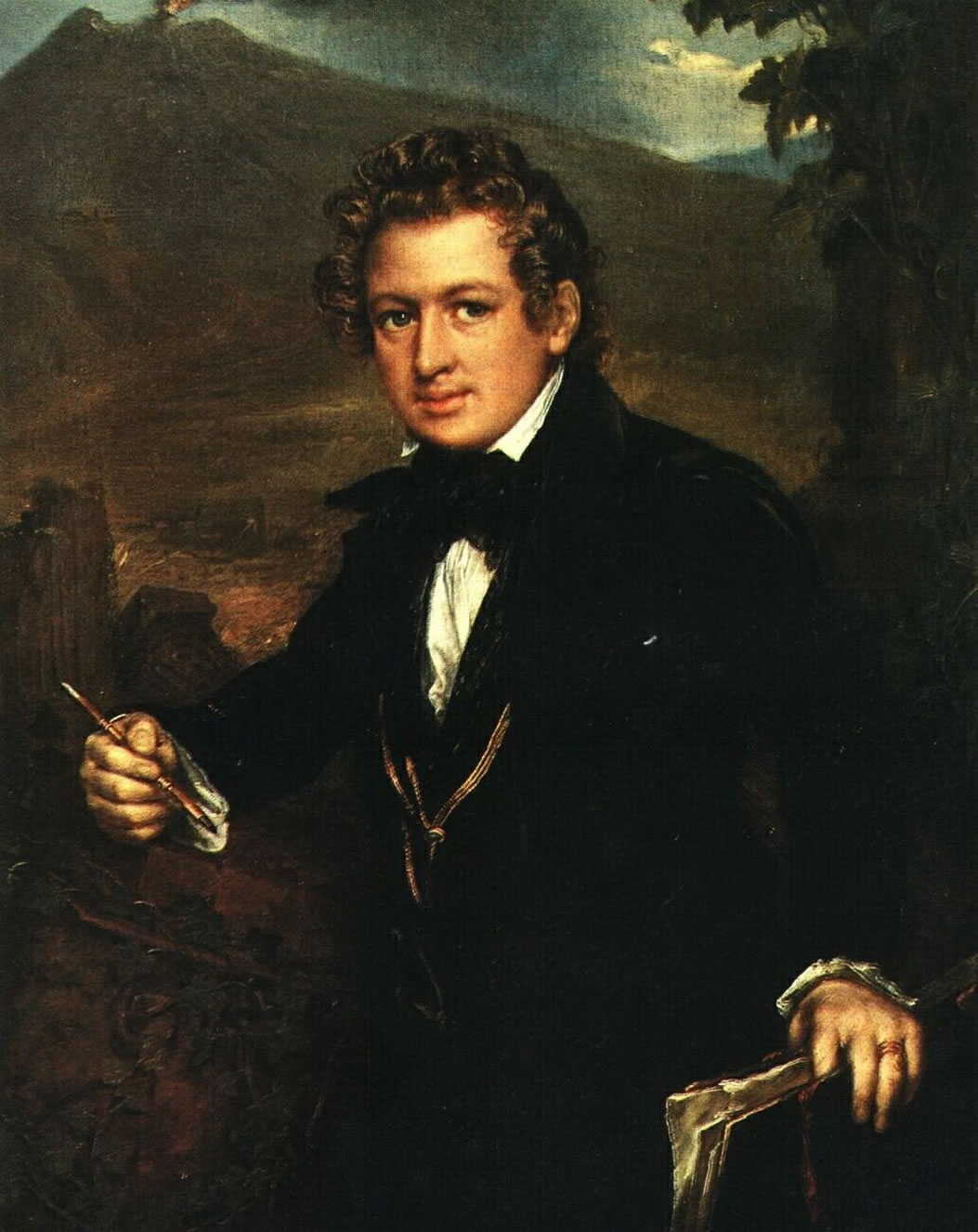 В. Тропинин. Портрет К. П. Брюллова. 1836.