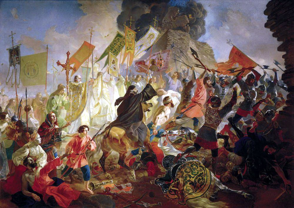К. Брюллов. Осада Пскова польским королём Стефаном Баторием в 1581 году. 1839-1843.