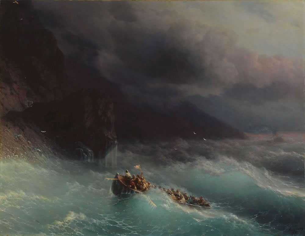 И. Айвазовский. Буря на Чёрном море. 1873.