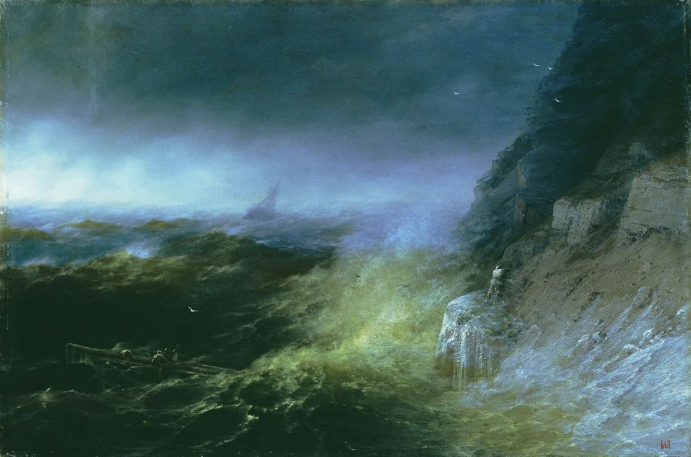 И. Айвазовский. Буря на Чёрном море. 1875.