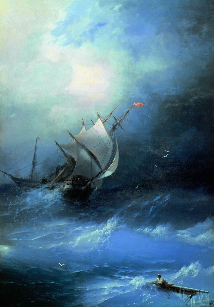 И. Айвазовский. Буря на Ледовитом океане. 1864.