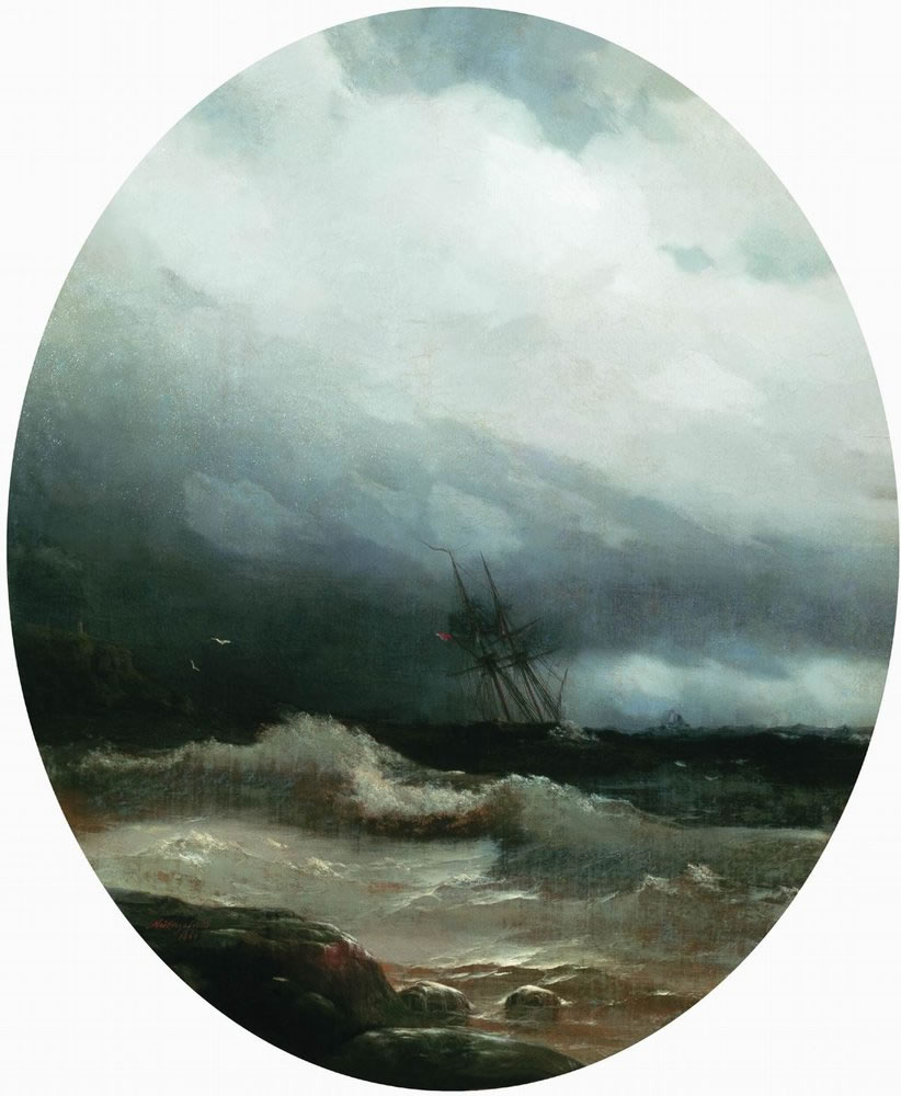 И. Айвазовский. Корабль в бурю. 1891.