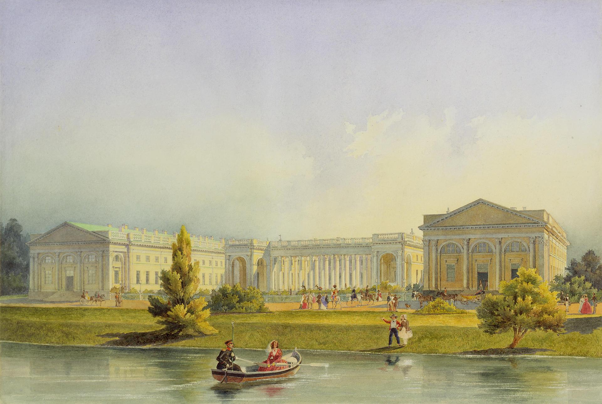 А. М. Горностаев. "Александровский дворец в Царском Селе". 1847.