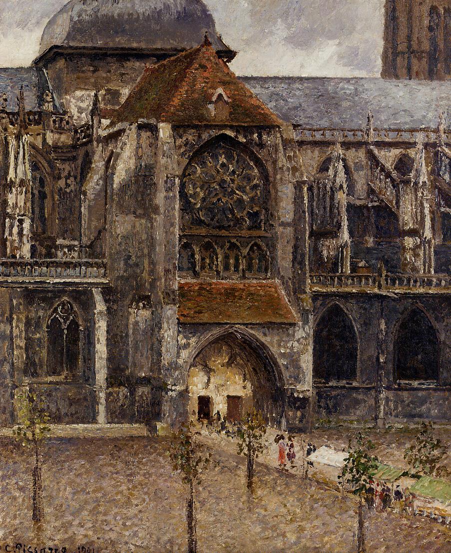 Камиль Писсарро. "Портик монастырской церкви Сен-Лоран". 1901.