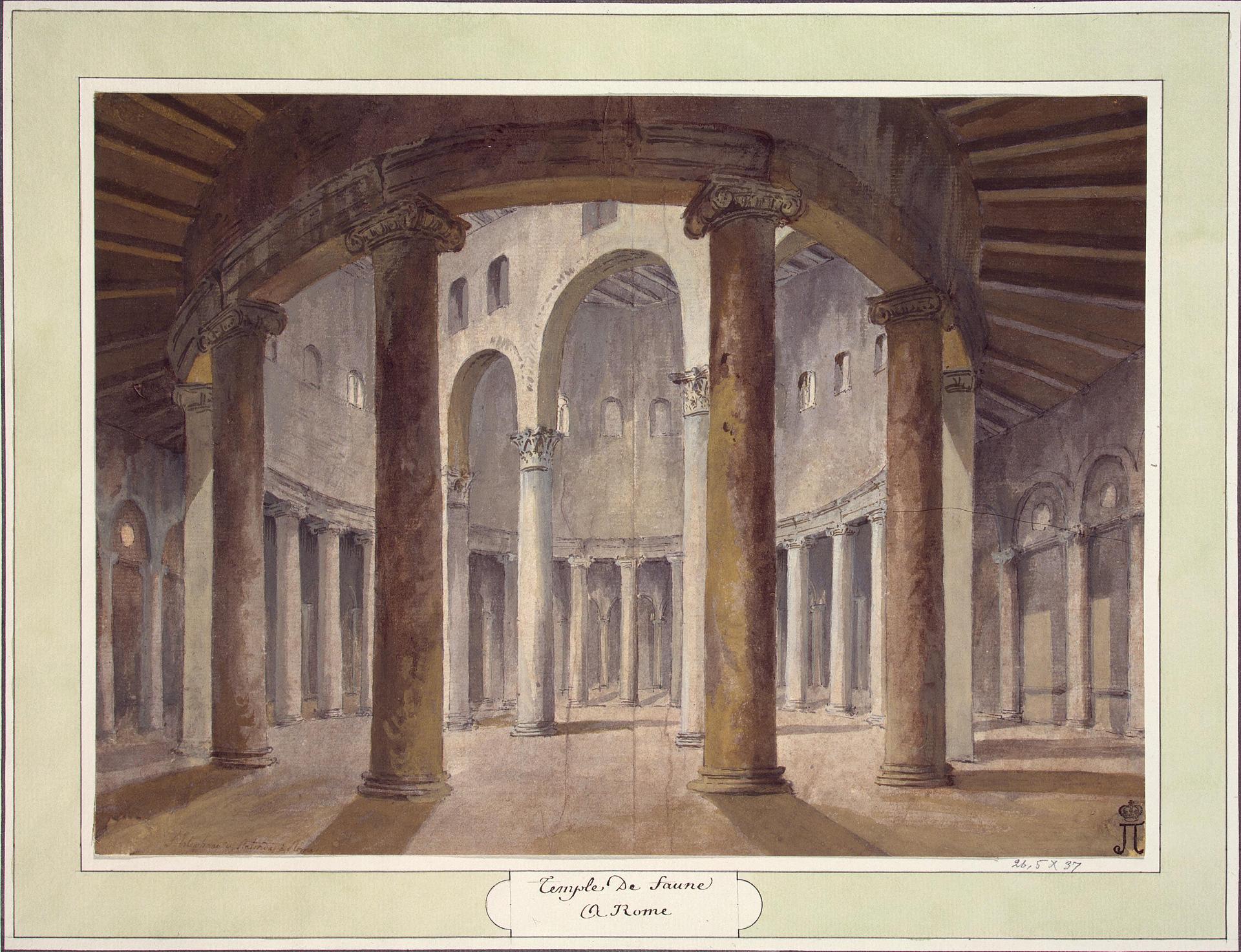 Шарль-Луи Клериссо. "Интерьер церкви Сан-Стефано ди Ротонда в Риме". Между 1750-1755.