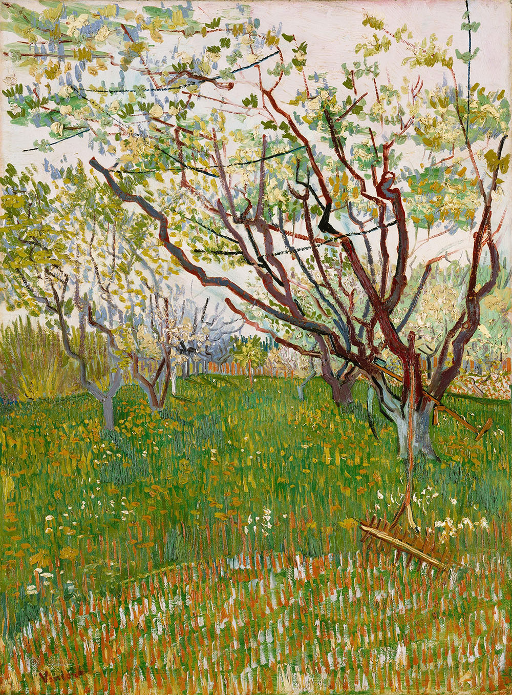 Винсент Ван Гог. "Цветущий сад". 1888. Музей Метрополитен, Нью-Йорк.