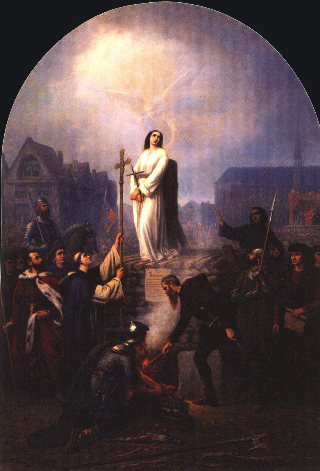 Фредерик Легрип. "Жанна д'Арк на эшафоте 30 мая 1430 года". 1861. Музей изящных искусств, Руан.