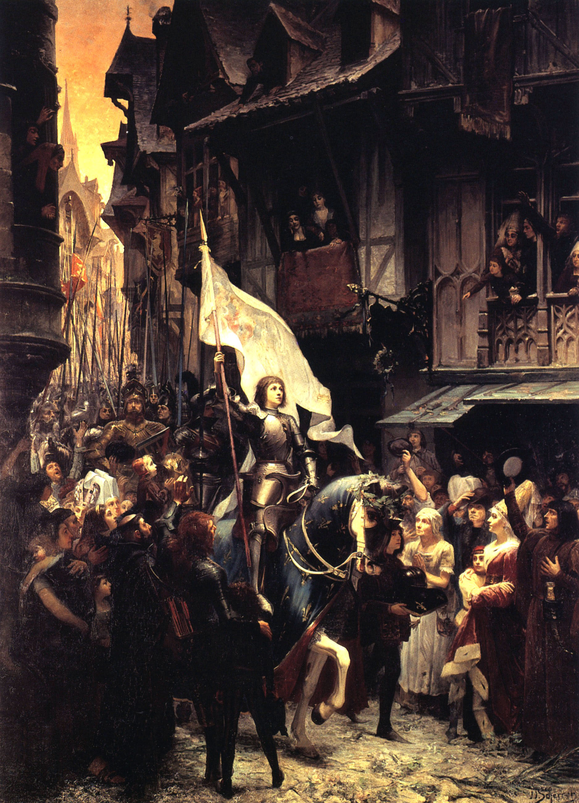 Жан-Жак Шеррер. "Въезд Жанны д'Арк в Орлеан". 1887. Музей изобразительных искусств.
