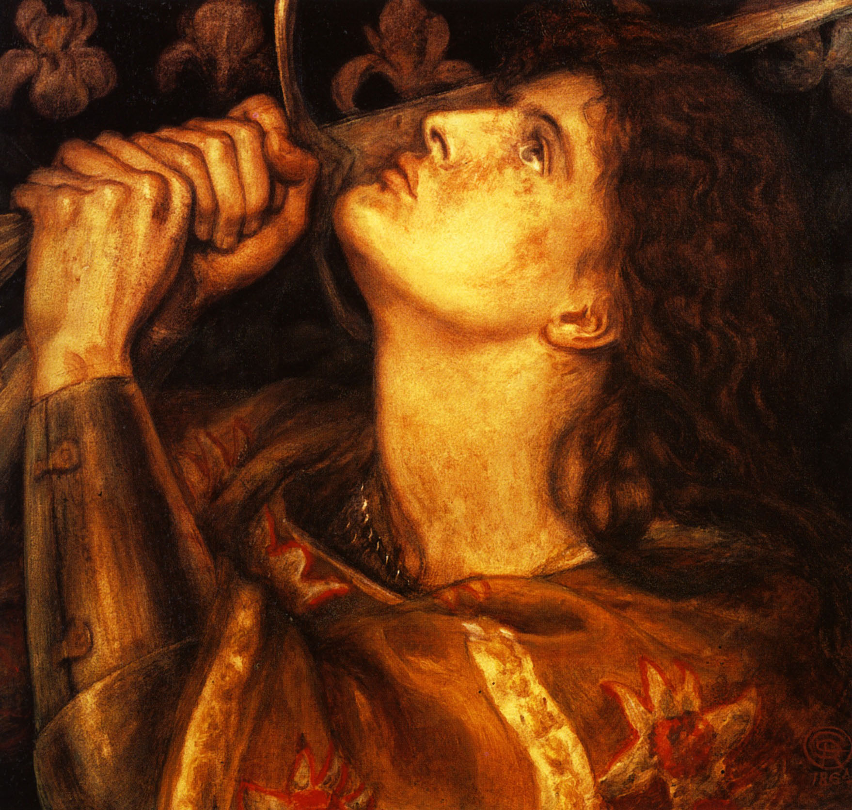 Данте Габриэль Россетти. "Жанна д'Арк". 1882. Галерея Тейт, Лондон.