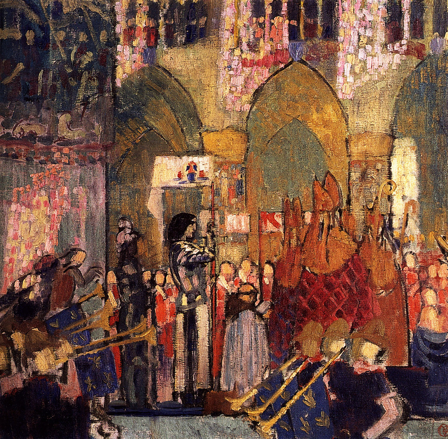 Морис Дени. "Жанна д'Арк во время коронации Карла VII@/ 1909/ Veptq bpzoys[ bcreccnd/