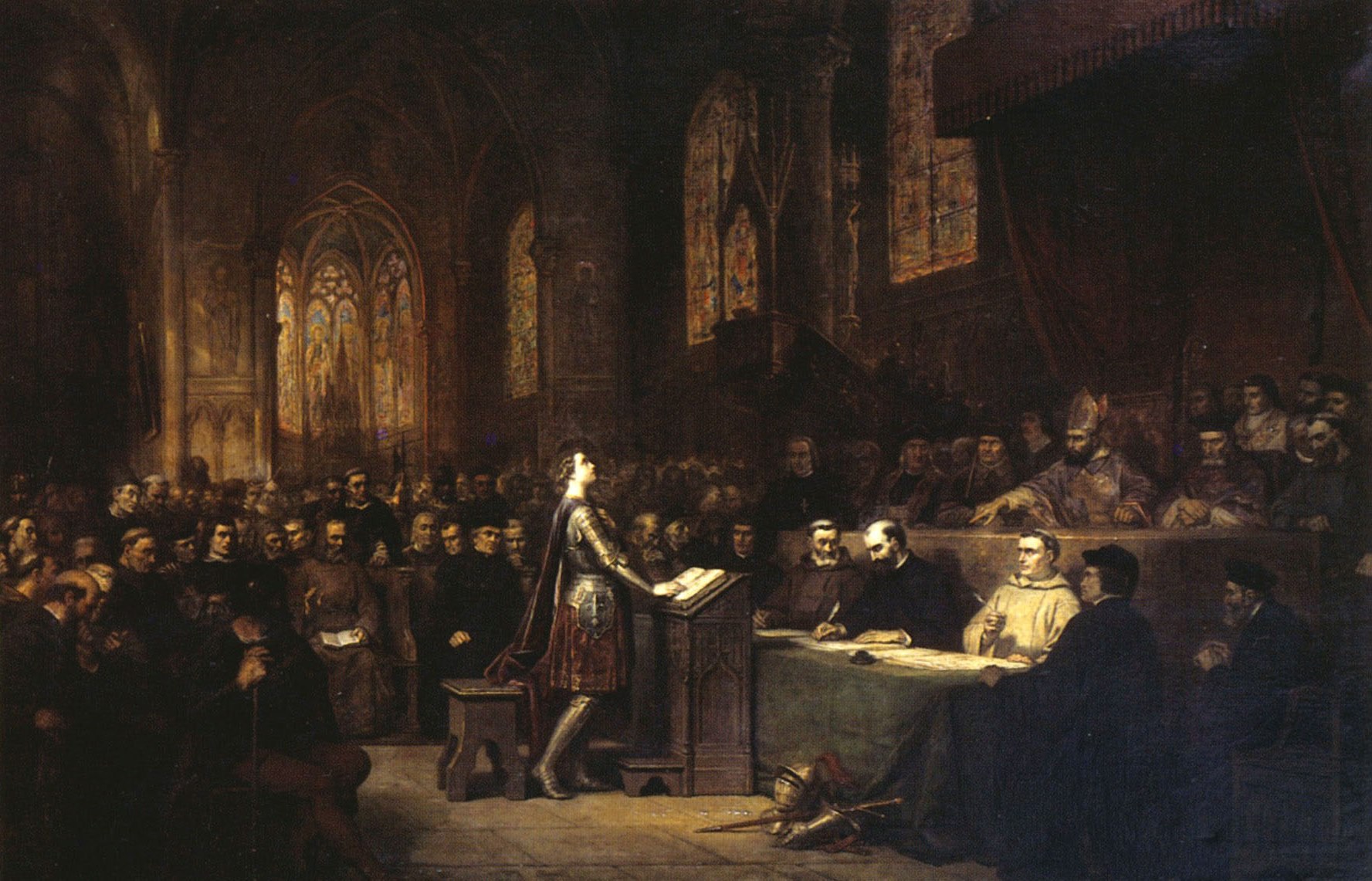 Энтони Серрес. "Судилище Жанны д'Арк". 1867. Музей изобразительных искусств, Бордо.