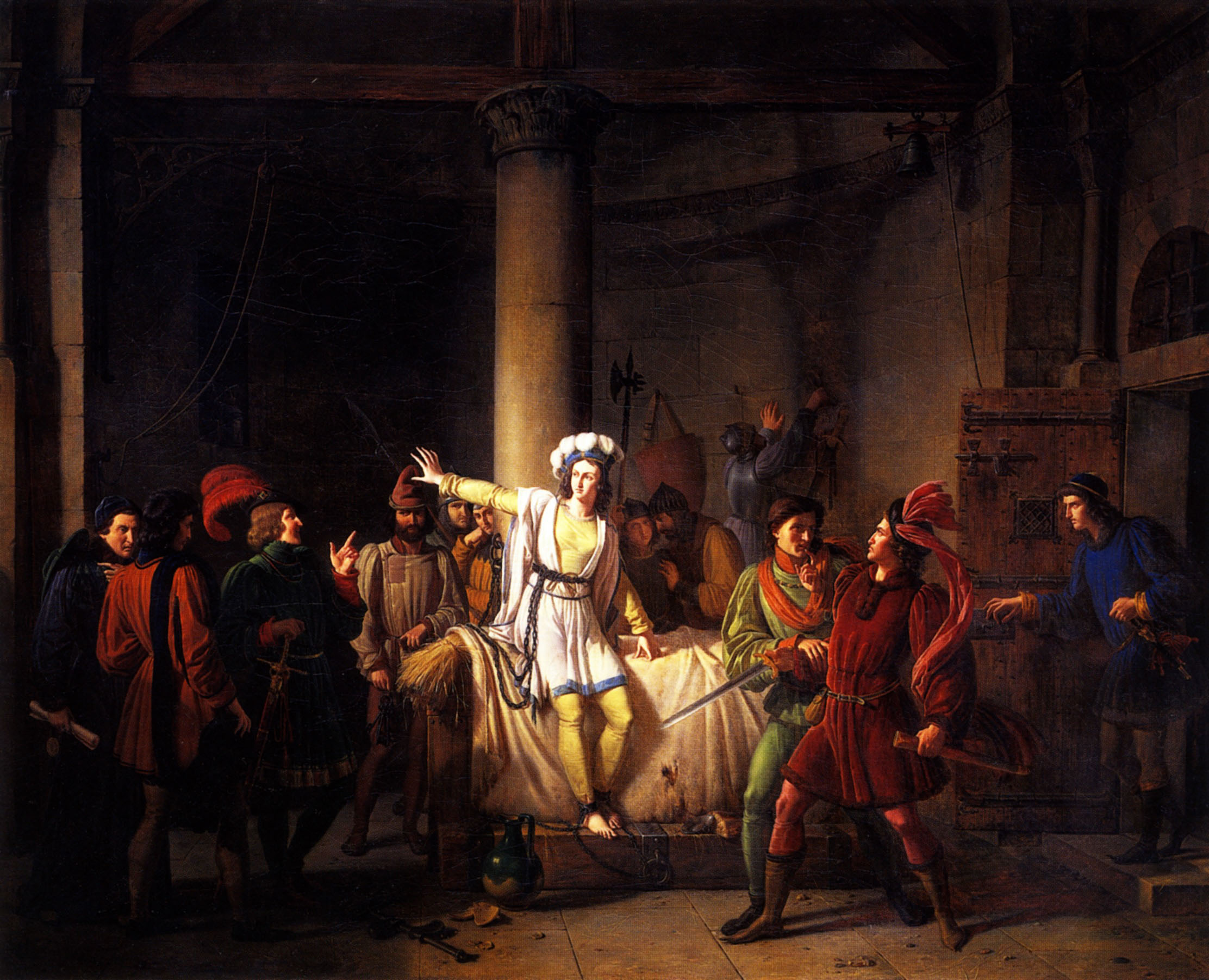 Анри Ревойл. "Заключение Жанны д'Арк под стражу в Руане". 1819.