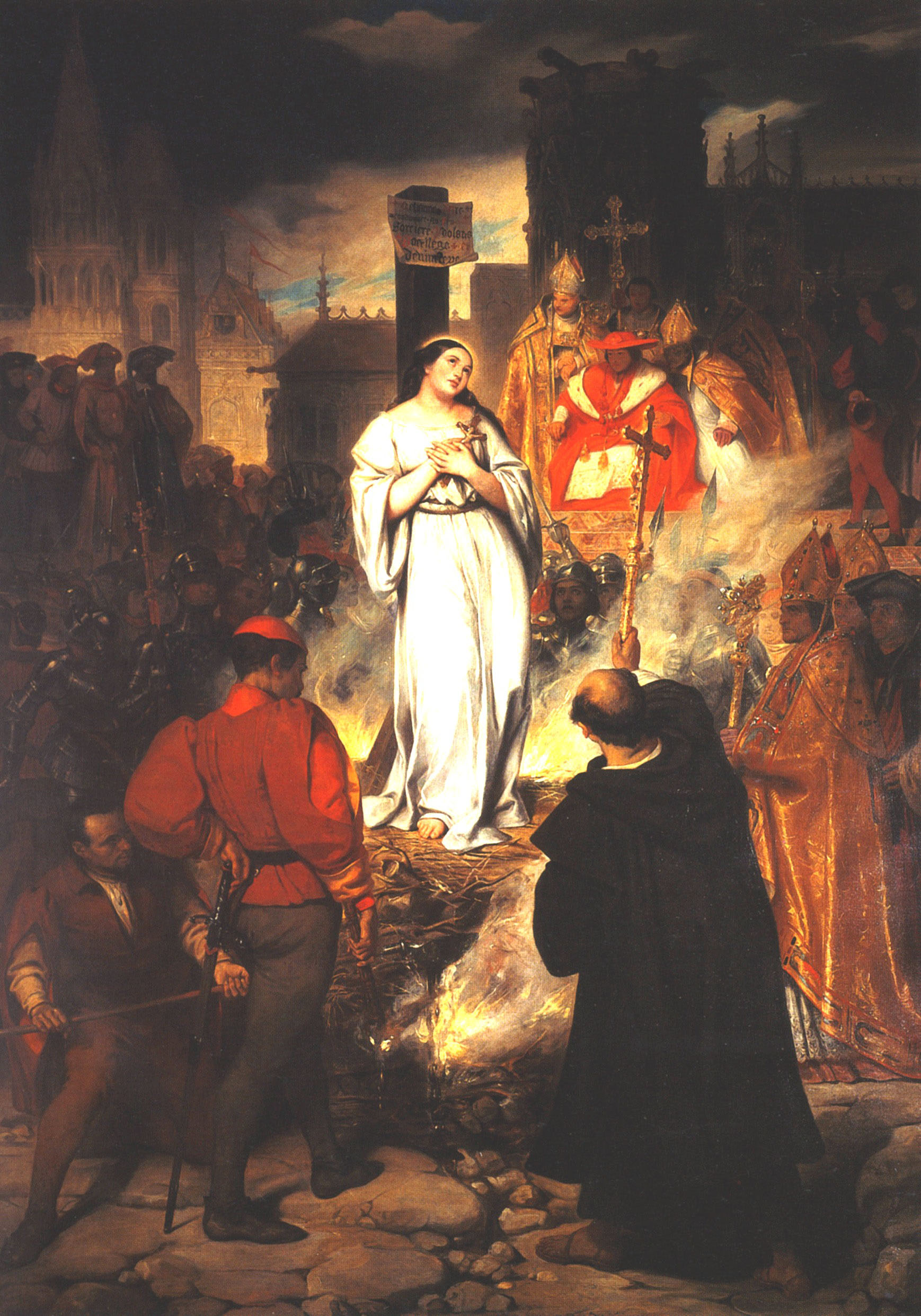 Эжен Девериа. "Смерть Жанны д'Арк на костре". 1831.