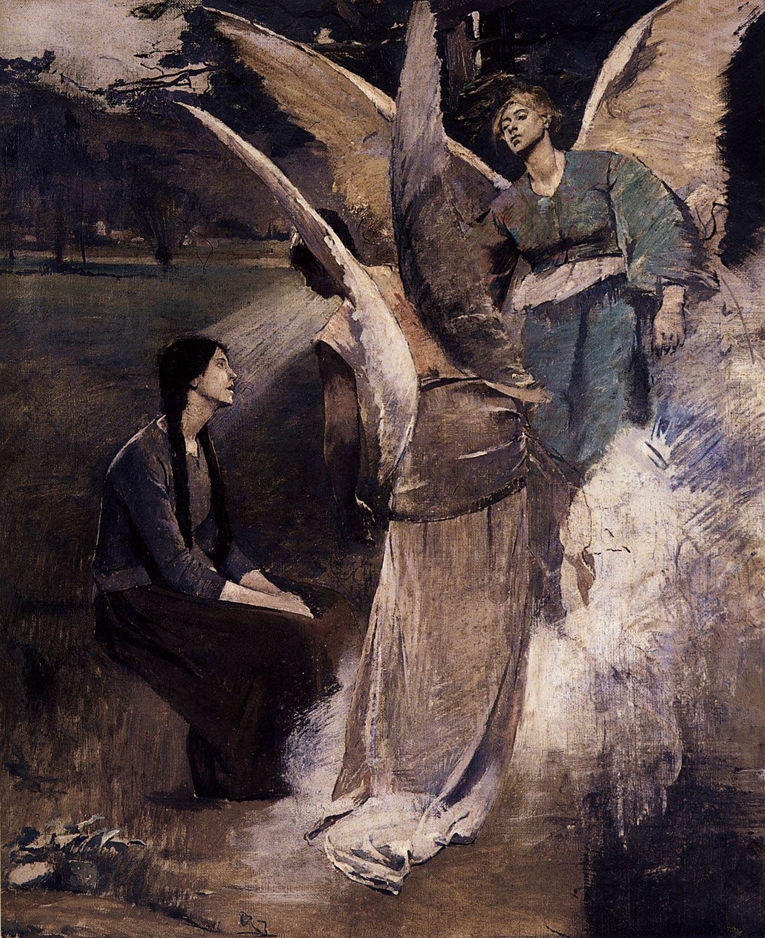 Анри-Жан Гийом Мартин. "Жанна д'Арк слушает голоса". 1880-1899. Музей изобразительных искусств.