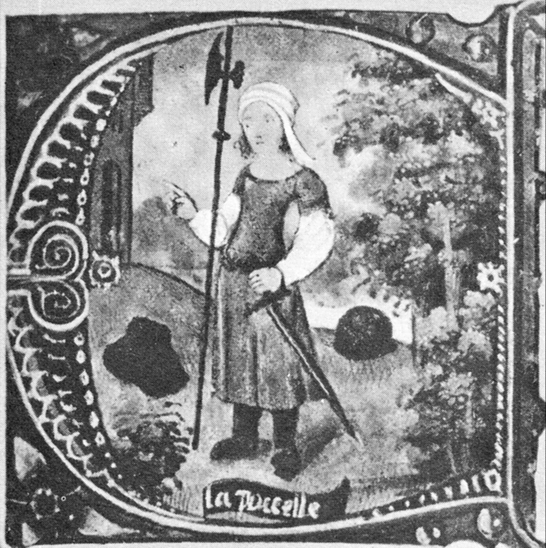 "Жанна д'Арк при осаде Туреля". Миниатюра XV века.