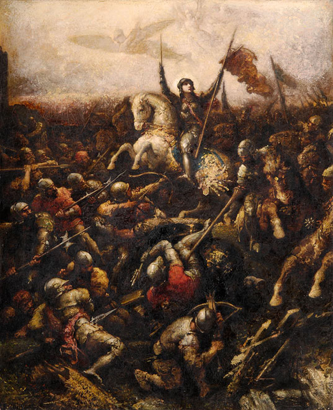 Франсуа Чиффлар. "Жанна д'Арк в битве за Патай". 1901.