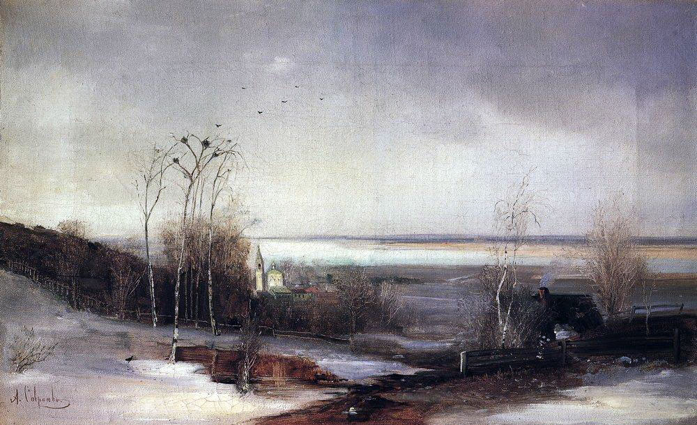 Алексей Саврасов. Ранняя весна. Дали. 1870-е.