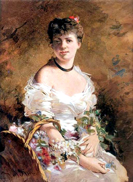 Джованни Больдини. "Дама с цветами". 1870.