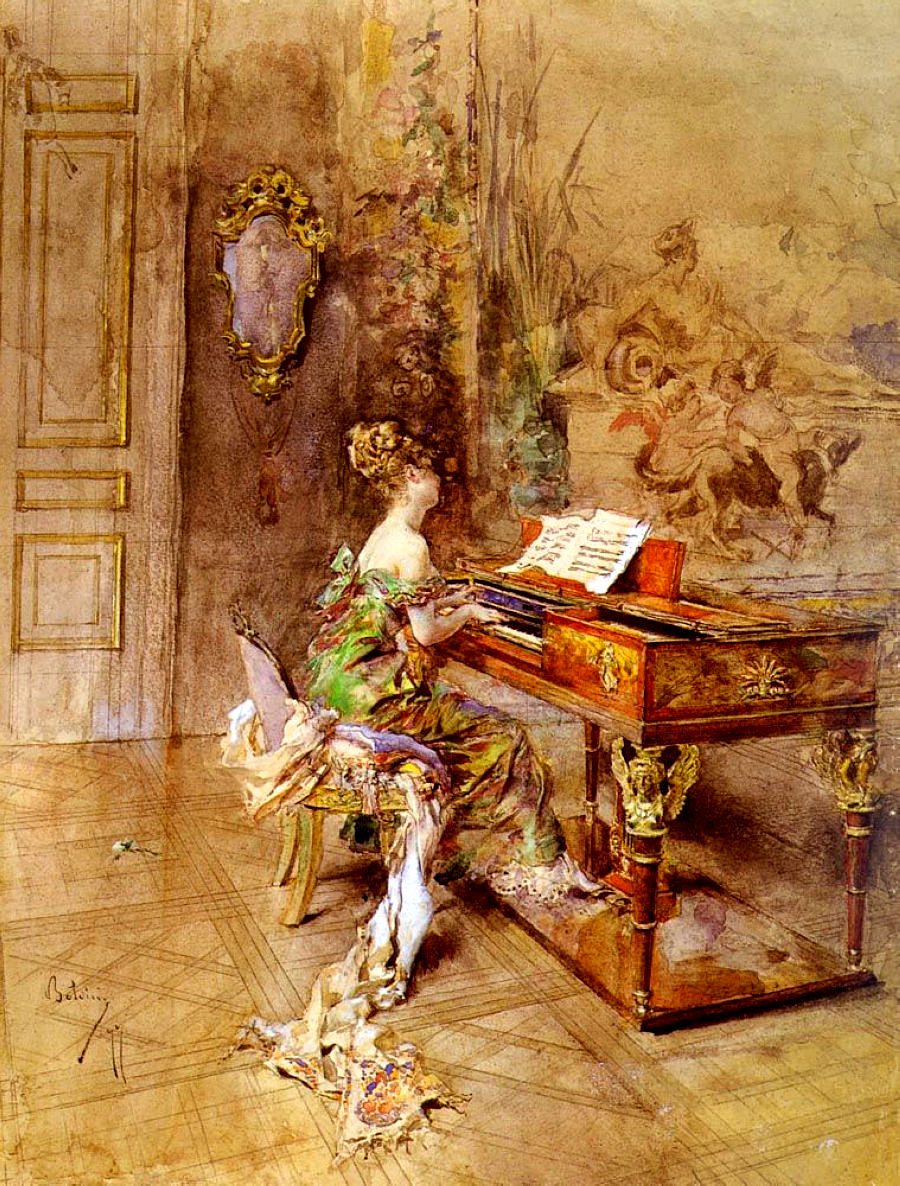 Джованни Больдини. "Дама-пианистка".