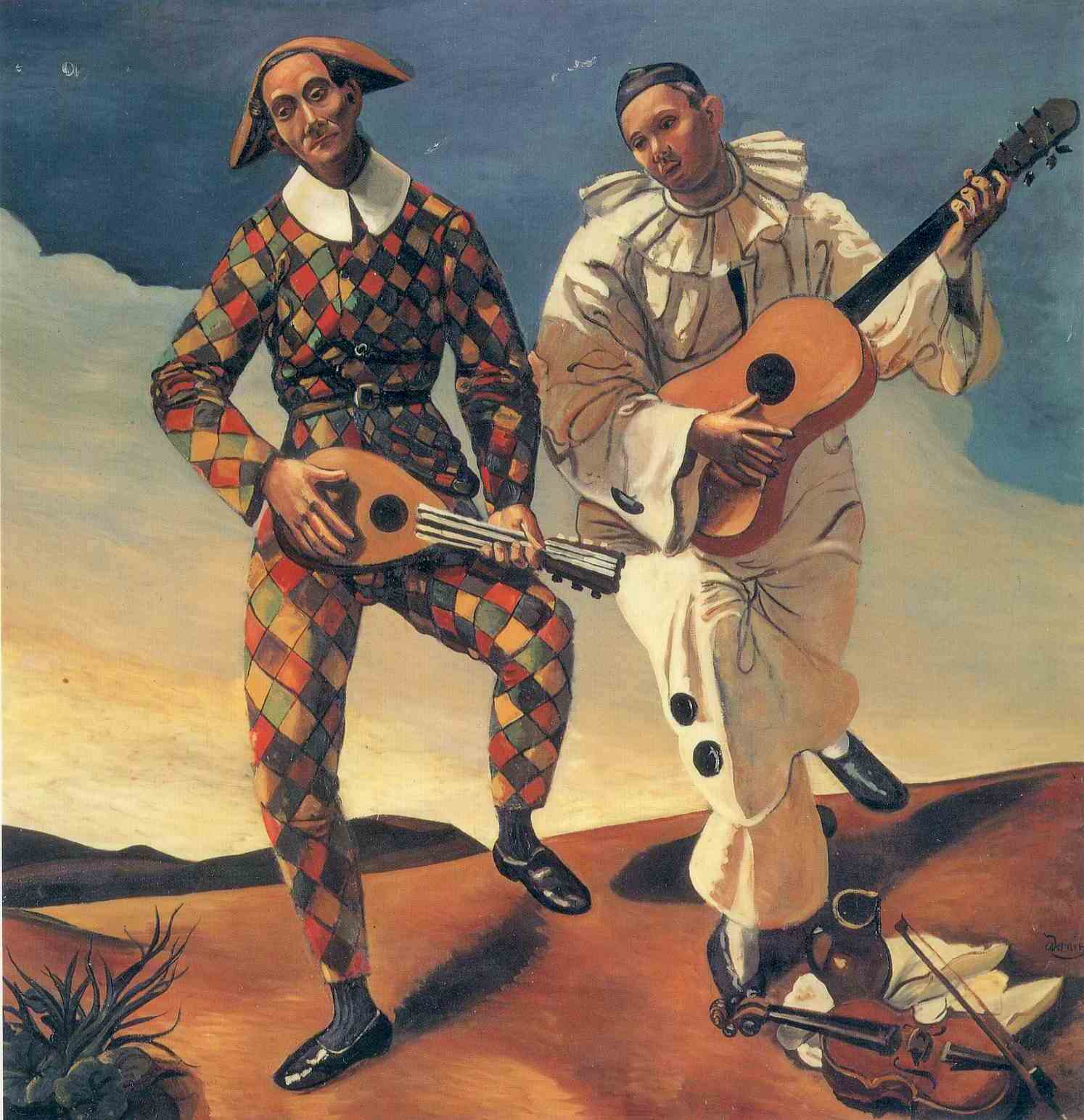 Андре Дерен. "Пьеро и Арлекин". 1924.