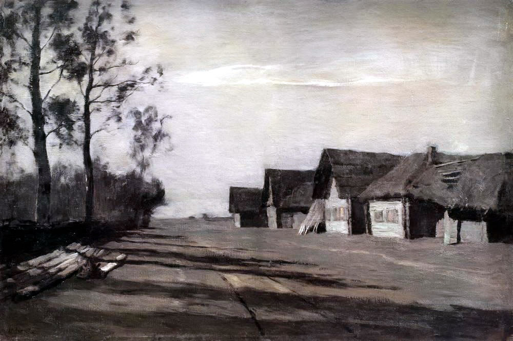 Исаак Ильич Левитан. "Лунная ночь. Деревня". 1897.