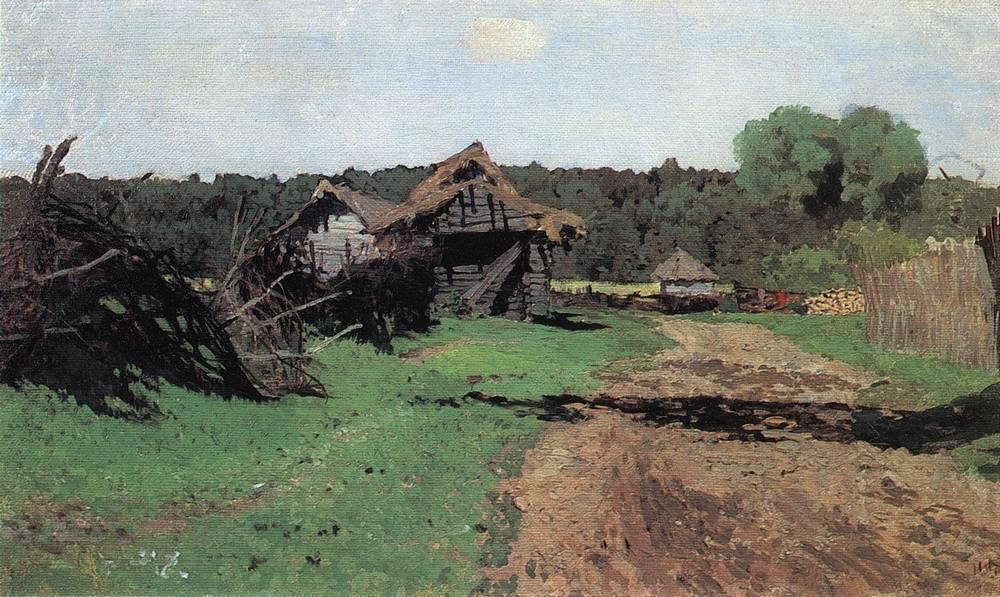 Исаак Ильич Левитан. "Въезд в деревню". 1884.
