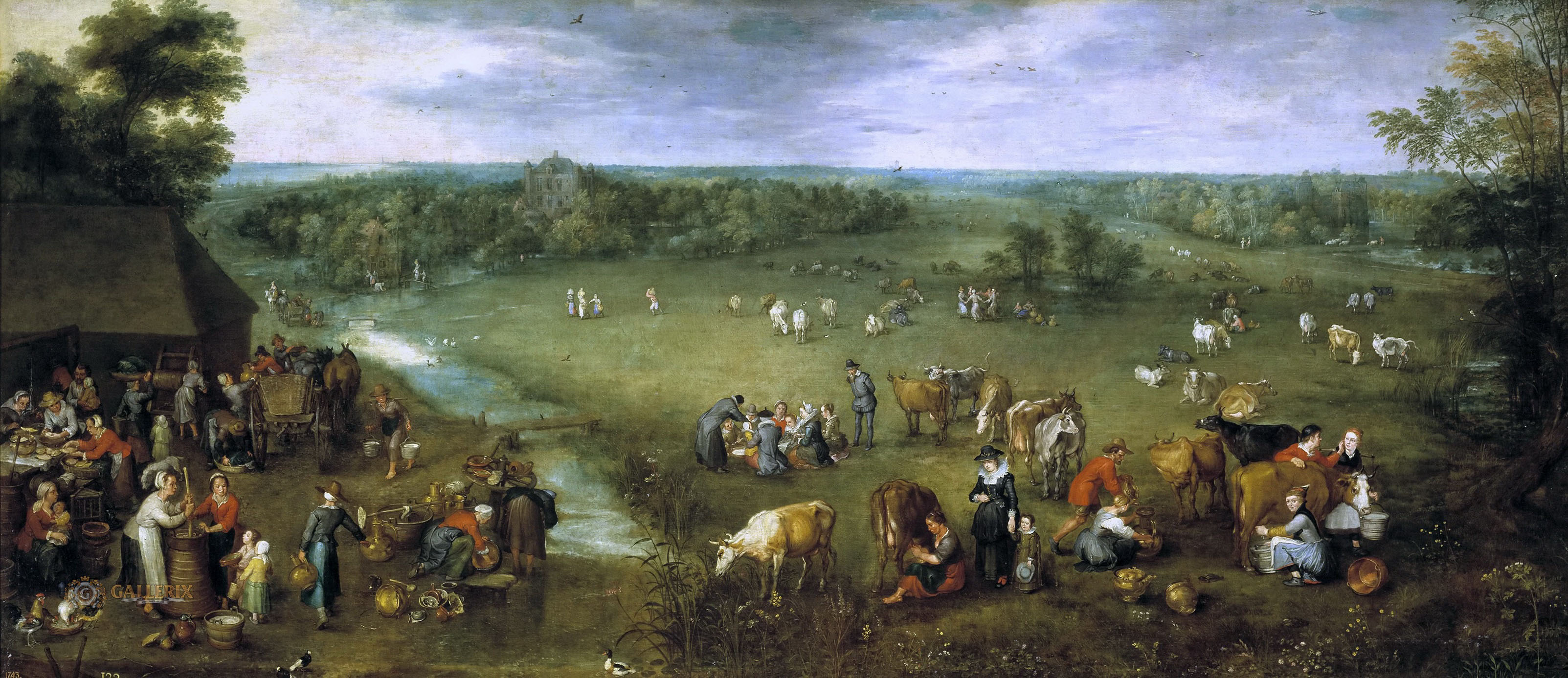 Ян Брейгель Старший. "Жизнь фламандской деревни". 1621. Прадо, Мадрид.