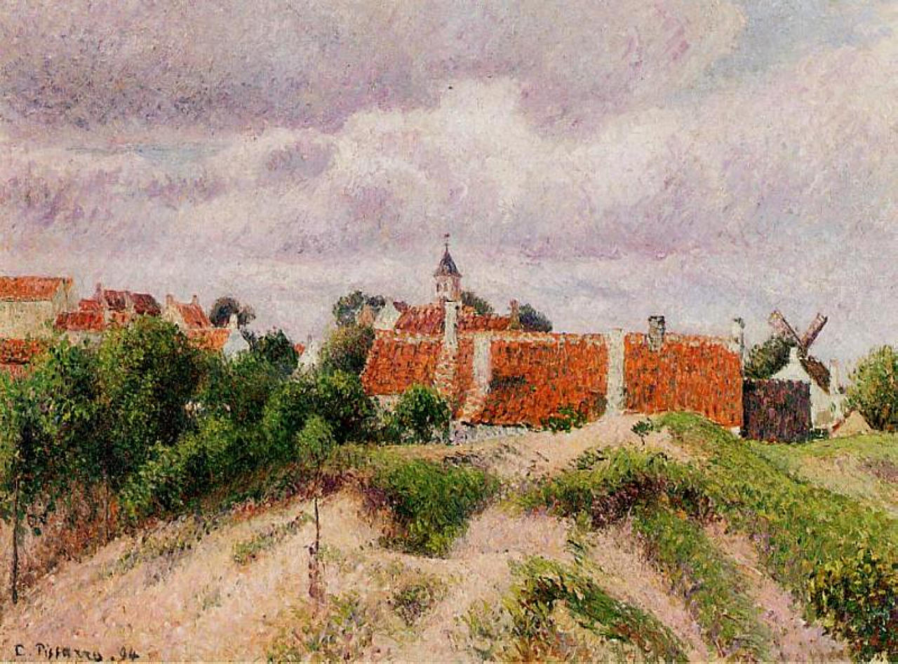 Камиль Писсарро. "Деревня Кноке. Бельгия". 1894.