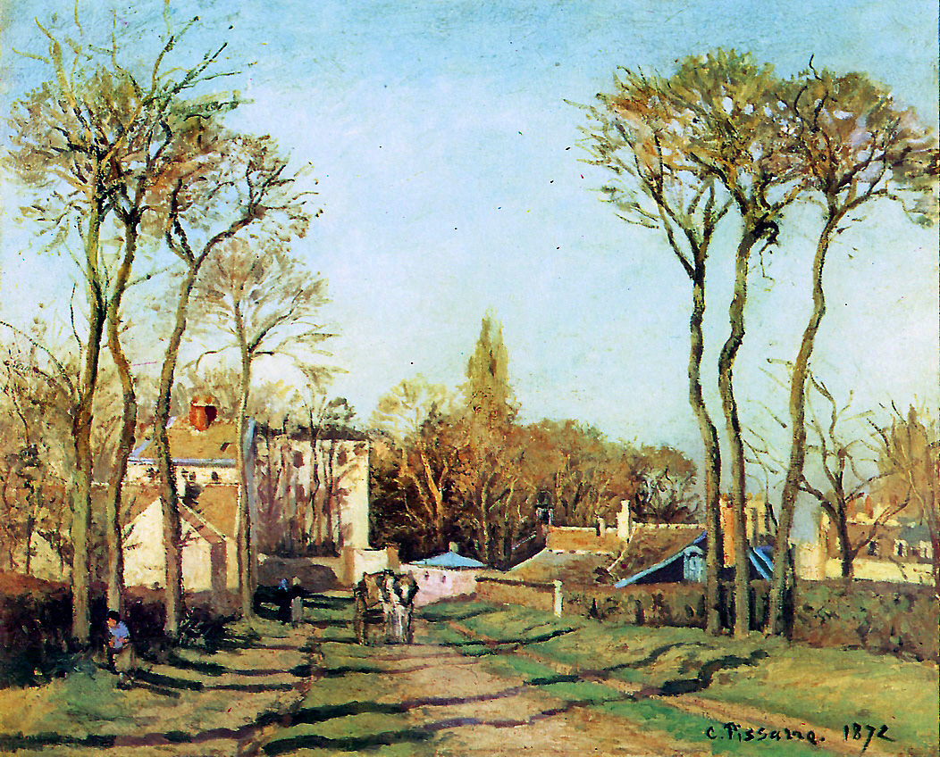 Камиль Писсарро. "Въезд в деревню Вуазен". 1872. музей д'Орсе, Париж.
