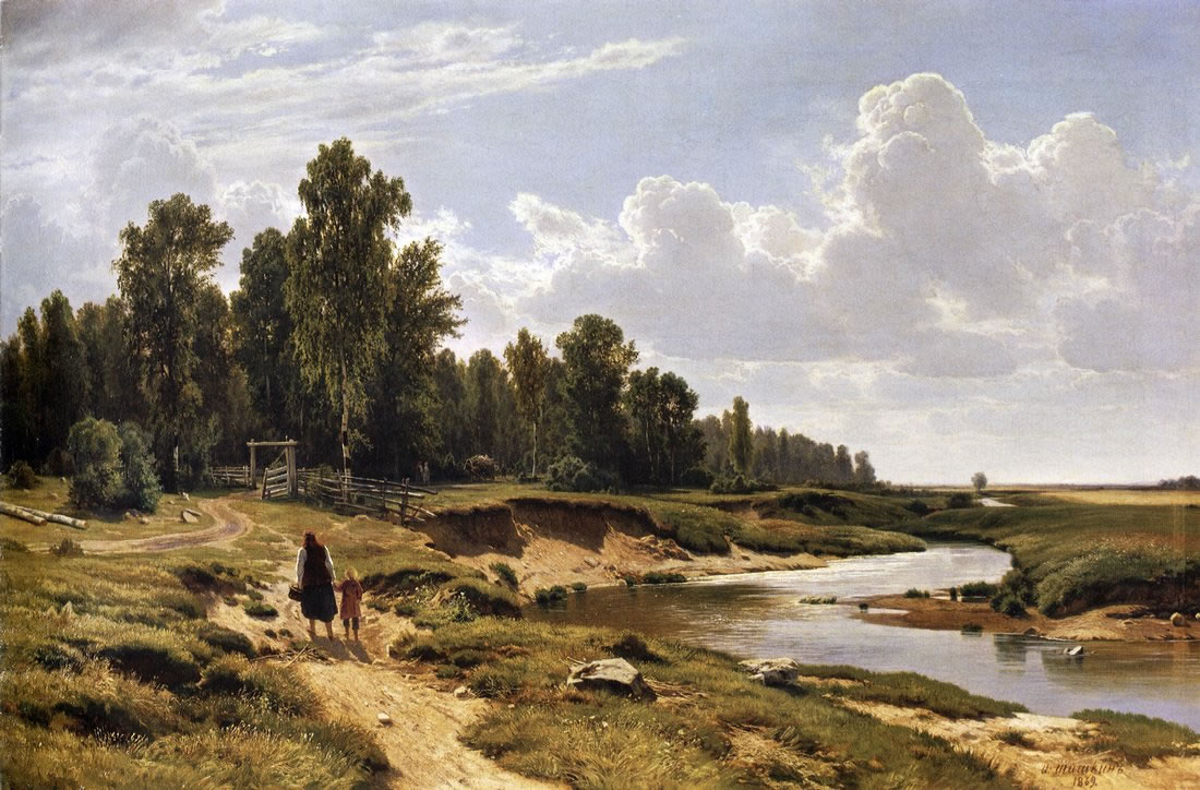 Иван Шишкин. Речка Лиговка в деревне Константиновка близ Петербурга. 1869.