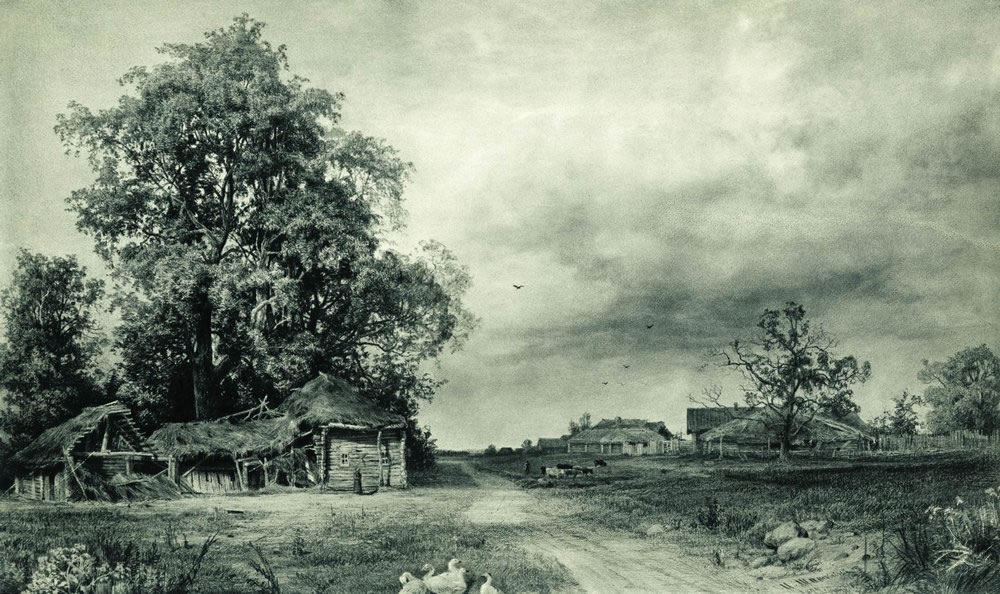 Иван Шишкин. Деревня. 1874.